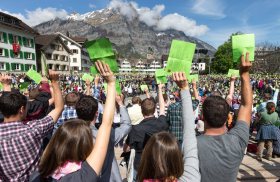 Modern Swiss direct democracy has very little to do with the medieval “Landsgemeinde”, says Bruno Kaufmann, people2power.info