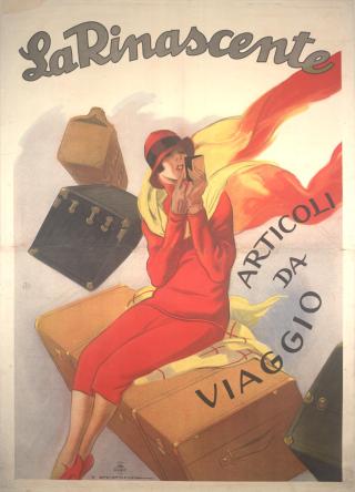 Marcello Dudovich, La Rinascente – Articoli da Viaggio,1925, litografia