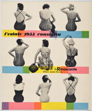 Max Huber, La Rinascente – L’estate 1955 consiglia, 1955, copertina di catalogo