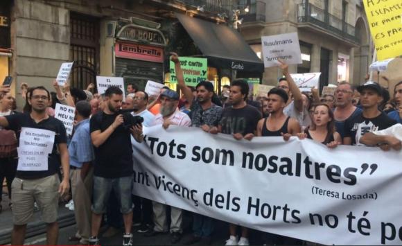 Manifestanti a Barcellona