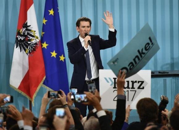 Sebastian Kurz e il suo partito popolare di destra ha vinto le elezioni in Austria