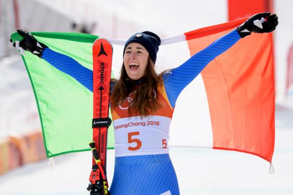 La bergamasca Sofia Goggia ha vinto la discesa libera ai giochi olimpici coreani.