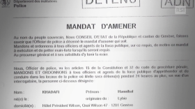 Documento intitolato Mandat d amener con motivazioni e luogo dell arresto di Gheddafi