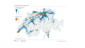 Principali flussi di pendolari registrati nel 2014 indicati su una cartina fornita dall Ufficio federale di statistica