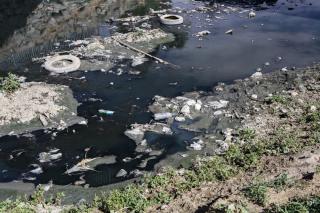 Acqua inquinata di un fiume