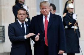 Macron tiene il blaccio a trump