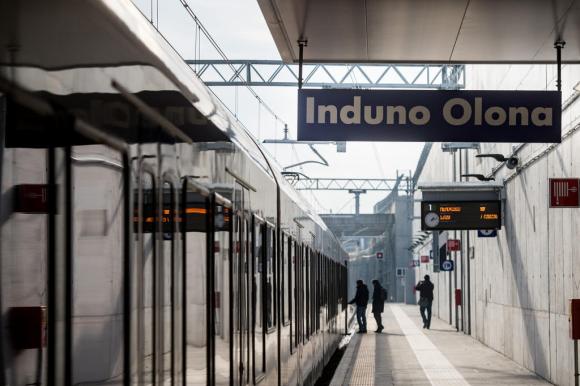 La stazione di Induno Olona sulla nuova tratta ferroviaria Mendrisio-Varese