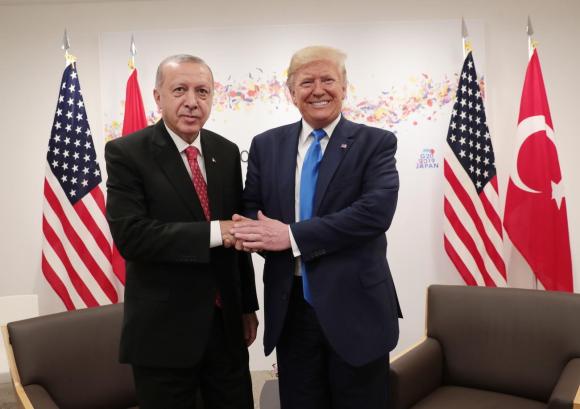 Erdogan e Tump insieme durante l ultimo G20 di Osaka tenutosi il 29 giugno 2019.