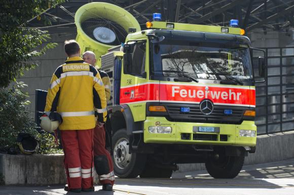 Un veicolo dei pompieri di Zurigo in azione