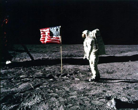 Edwin Buzz Aldrin sulla Luna