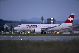 L Airbus A220-100 di Swiss incriminato. Dopo le verifiche i motori sarebbero in perfetto stato.