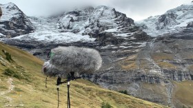 microphones recording mountains