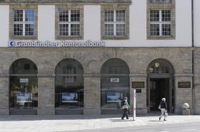 La sede centrale della Banca Cantonale Grigione a Coira, teatro della rapina.