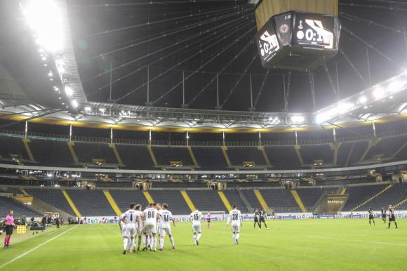 IL Basilea ha vinto a Francoforte in uno stadio vuoto la partita di Europa League.
