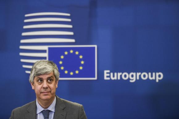 Il presidente dell Eurogruppo, il portoghese Mario Centeno
