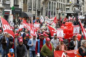 Manifestazione a Ginevra per la festa del lavoro dello scorso a nno.