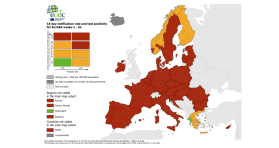Una mappa dell Europa che combina incidenza del Covid e tasso di test effettuati e positivi