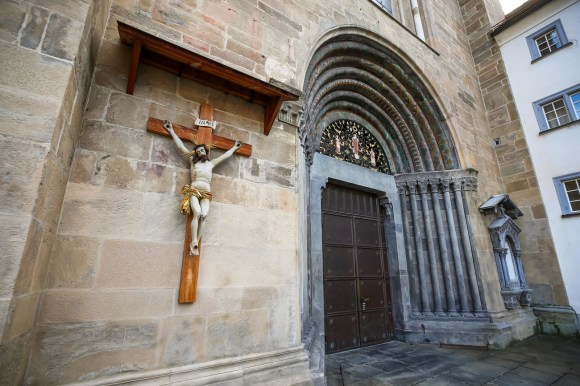 L entrata della cattedrale di Coira