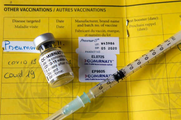 Un certificato di vaccinazione