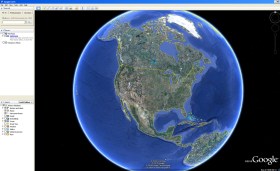 Il globo terrestre visto sul sito di Google earth