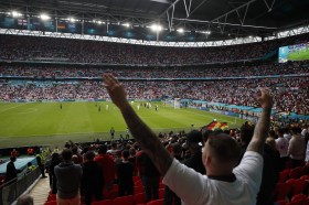 Lo stadio di Wembley dove si disputeranno semifinali e finale di Euro 2020.