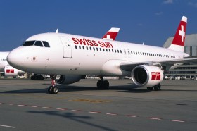 Un velivolo charter della compagnia Swiss
