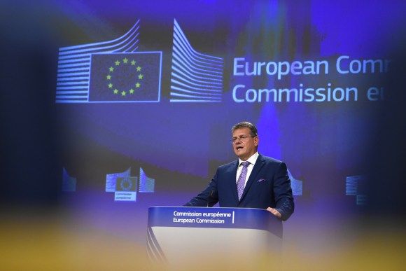 Il vicepresidente della Commissione europea Sefcovic.
