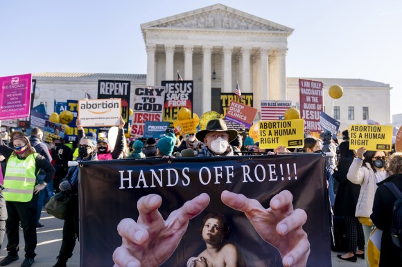 Manifestazione anti-aborto davanti alla Corte Suprema americana