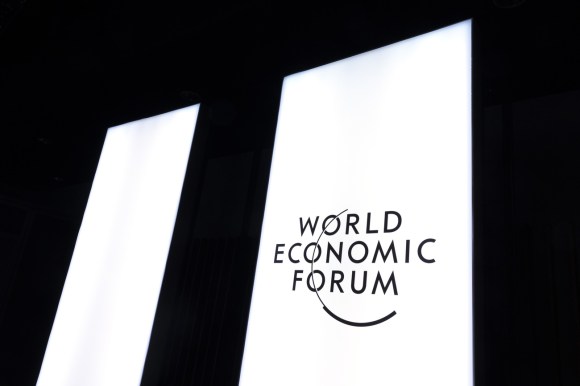 Il logo del Forum di Davos che si tiene virtualmente.