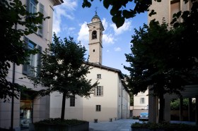 Il campanile della chiesa di San Rocco a Lugano