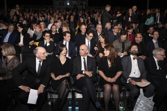 Members of the Swiss parliament in the audience at the 55. Solothurner Filmtage, 2020.