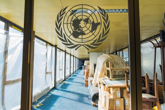 UN walkway in Geneva