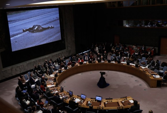 Le immagini della strage di Bucha all esame del Consiglio di sicurezza dell Onu.