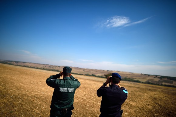 Zwei Grenzpolizisten in Bulgarien