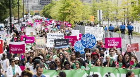 La manifestazione a favore dell aborto a New York