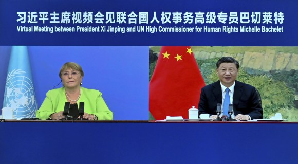 Incontro virtuale tra Michelle Bachelet e il presidente cinese Xi jinping