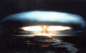 Test nucleare effettuato nel 1971 nella Polinesia francese.
