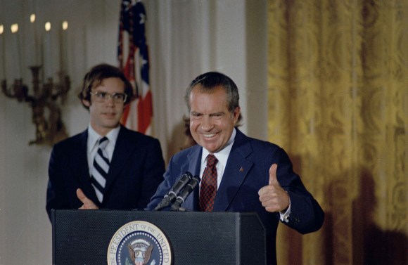 Richard Nixon alla Casa Bianca nel 1974