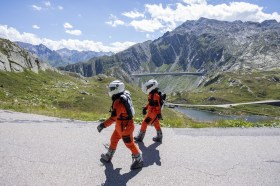 I due studenti-astronauti dell EPFL Somaya Bennani e Joshua Bernard-Cooper.