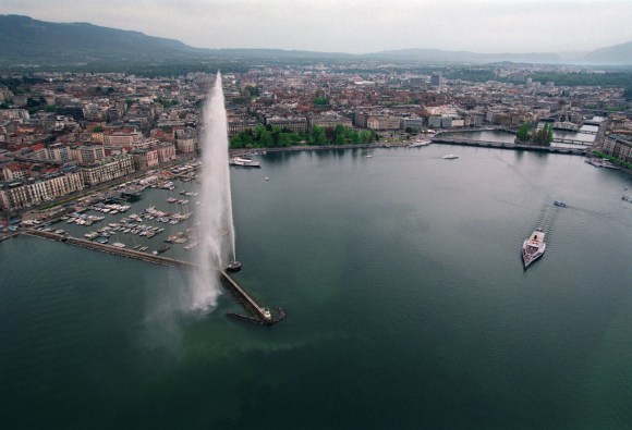 Vista aerea di Ginevra