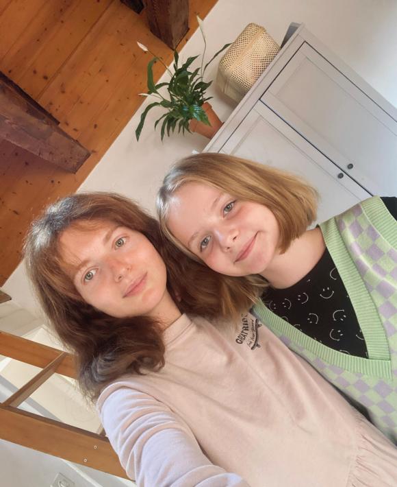 Madre e figlia, selfie