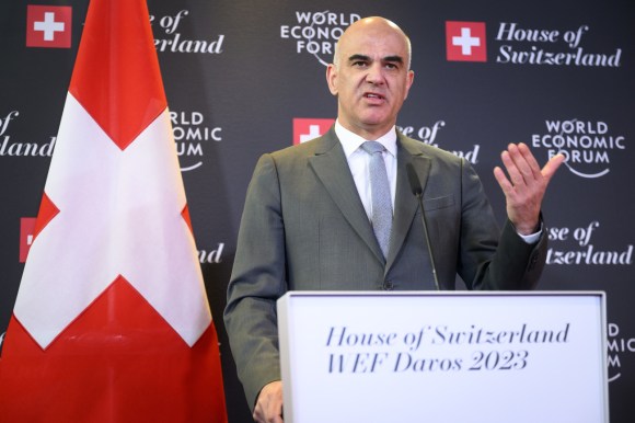 Alain Berset al WEF di Davos.