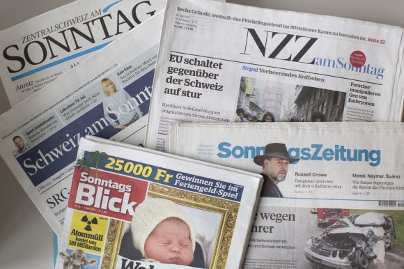 Raccolta di giornali svizzeri