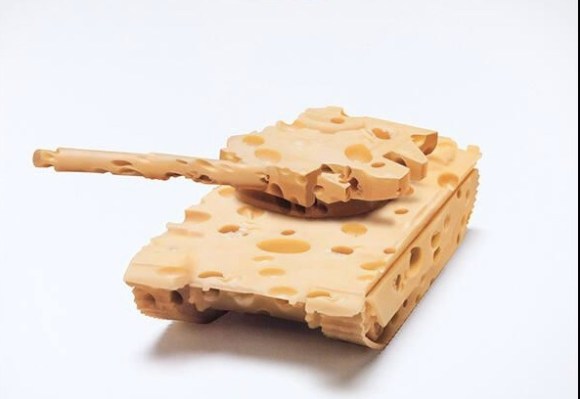Ein Panzer aus Käse