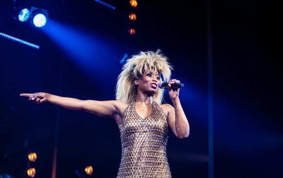 Tina Turner durante un concerto.
