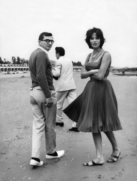Antonella Lualdi con Claude Chabrol nel 1959.