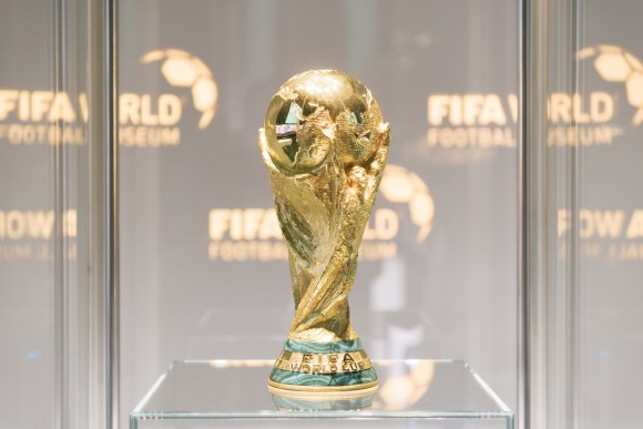 Il trofeo della Coppa del mondo di calcio.