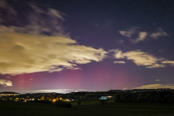 Northern lights in Switzerland.